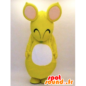 Lemon-chan Maskottchen. Gelbe und weiße Kängurumaskottchen - MASFR28328 - Yuru-Chara japanischen Maskottchen