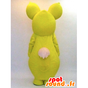 Maskotka Lemon-chan. żółty i biały kangur maskotka - MASFR28328 - Yuru-Chara japońskie Maskotki