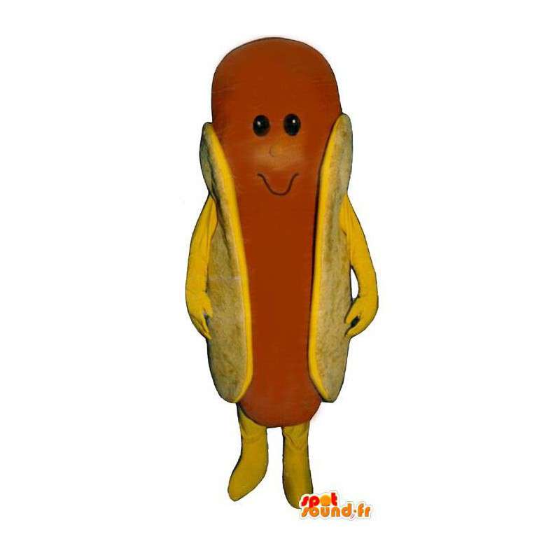 Mascotte reus hot dog. Costume hotdog - MASFR007195 - Fast Food Mascottes