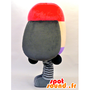 Schneemann-Maskottchen Ei mit einer roten Krone - MASFR28331 - Yuru-Chara japanischen Maskottchen