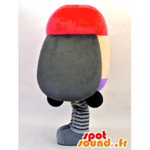 Snögubbe maskot, ägg med en röd krona - Spotsound maskot