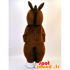 Mascot Kisokko. Colt mascotte, bruin en wit ezel - MASFR28333 - Yuru-Chara Japanse Mascottes