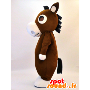 Mascot Kisokko. Colt mascotte, bruin en wit ezel - MASFR28333 - Yuru-Chara Japanse Mascottes