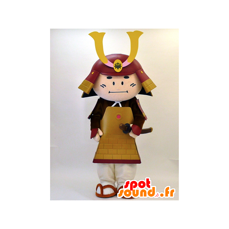 Samurai Mascot holde rødt og gull - MASFR28334 - Yuru-Chara japanske Mascots