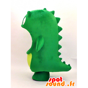 Puchibozaurusu maskot. Grön dinosaurie maskot, rolig -