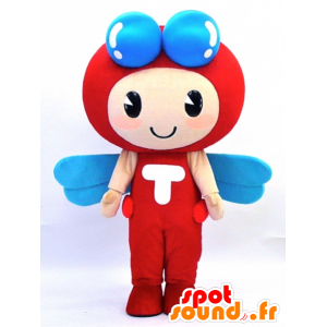 Μασκότ Red dragonfly-kun. κόκκινο μασκότ dragonfly - Ιαπωνικές μασκότ Yuru-Chara - MASFR28337 - SpotSound.fr
