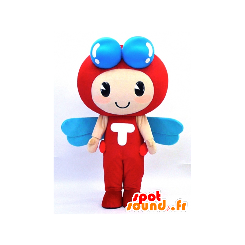 Mascot Rote Libelle-Kun. Rote Libelle Maskottchen - MASFR28337 - Yuru-Chara japanischen Maskottchen