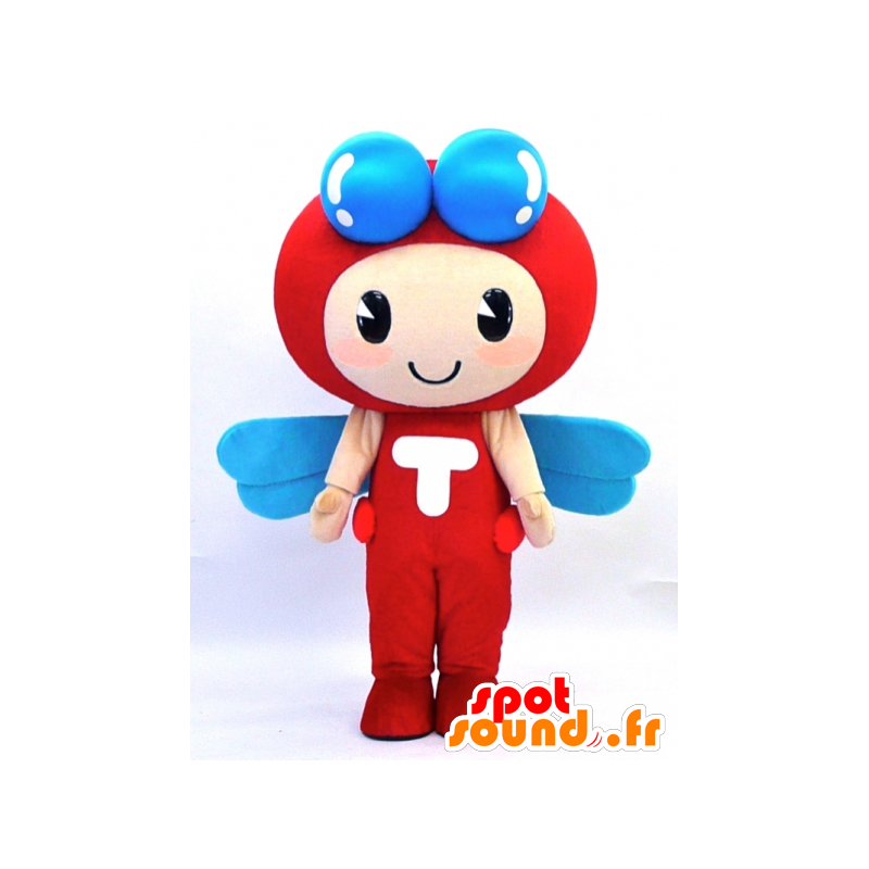 Mascotte de Red libellule-kun. Mascotte de libellule rouge - MASFR28337 - Mascottes Yuru-Chara Japonaises