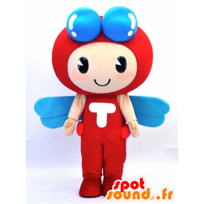 Μασκότ Red dragonfly-kun. κόκκινο μασκότ dragonfly - Ιαπωνικές μασκότ Yuru-Chara - MASFR28337 - SpotSound.fr