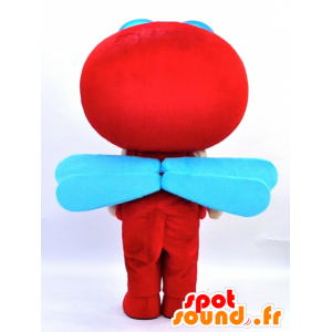Mascot Rote Libelle-Kun. Rote Libelle Maskottchen - MASFR28337 - Yuru-Chara japanischen Maskottchen