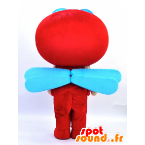 Mascot Rote Libelle-Kun. Rote Libelle Maskottchen - MASFR28337 - Yuru-Chara japanischen Maskottchen