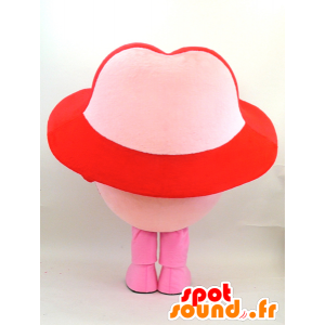 Mascotte de bonhomme rond et mignon avec un grand chapeau fleuri - MASFR28339 - Mascottes Yuru-Chara Japonaises