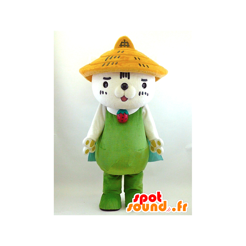 Nyan Kunen mascot. White cat mascot with a cape - MASFR28340 - Yuru-Chara Japanese mascots