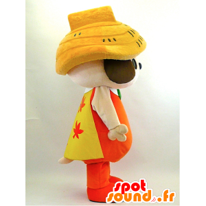 Mascotte Kunen kun. Mascotte cane marrone con un cappello - MASFR28341 - Yuru-Chara mascotte giapponese