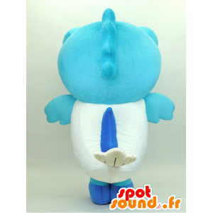 Yu-chan Maskottchen. Blau und weiß riesigen Fisch-Maskottchen - MASFR28343 - Yuru-Chara japanischen Maskottchen