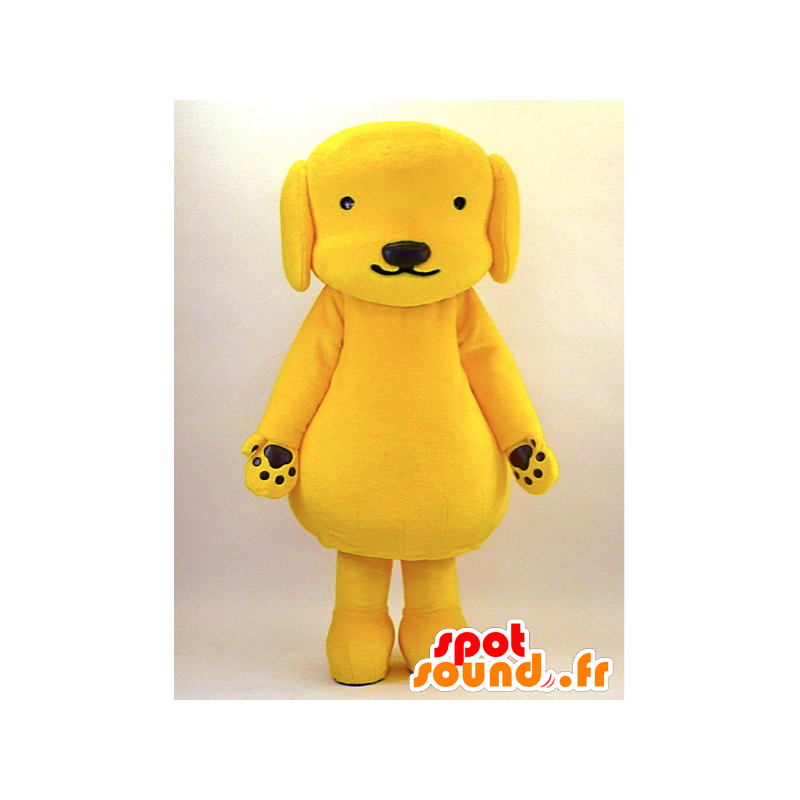 Yellow Dog Maskottchen und schwarze Riese - MASFR28345 - Yuru-Chara japanischen Maskottchen