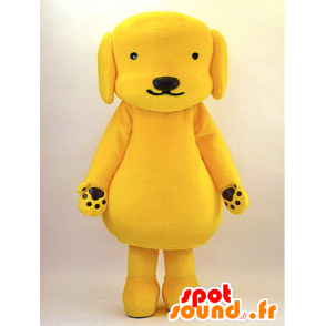 Yellow Dog Maskottchen und schwarze Riese - MASFR28345 - Yuru-Chara japanischen Maskottchen