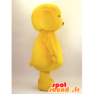 Yellow Dog Maskottchen und schwarze Riese - MASFR28345 - Yuru-Chara japanischen Maskottchen