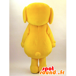 Mascotte de chien jaune et noir géant - MASFR28345 - Mascottes Yuru-Chara Japonaises
