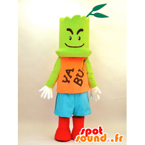 Mascot Yabukara Boya. Hombre mascota verde - MASFR28347 - Yuru-Chara mascotas japonesas