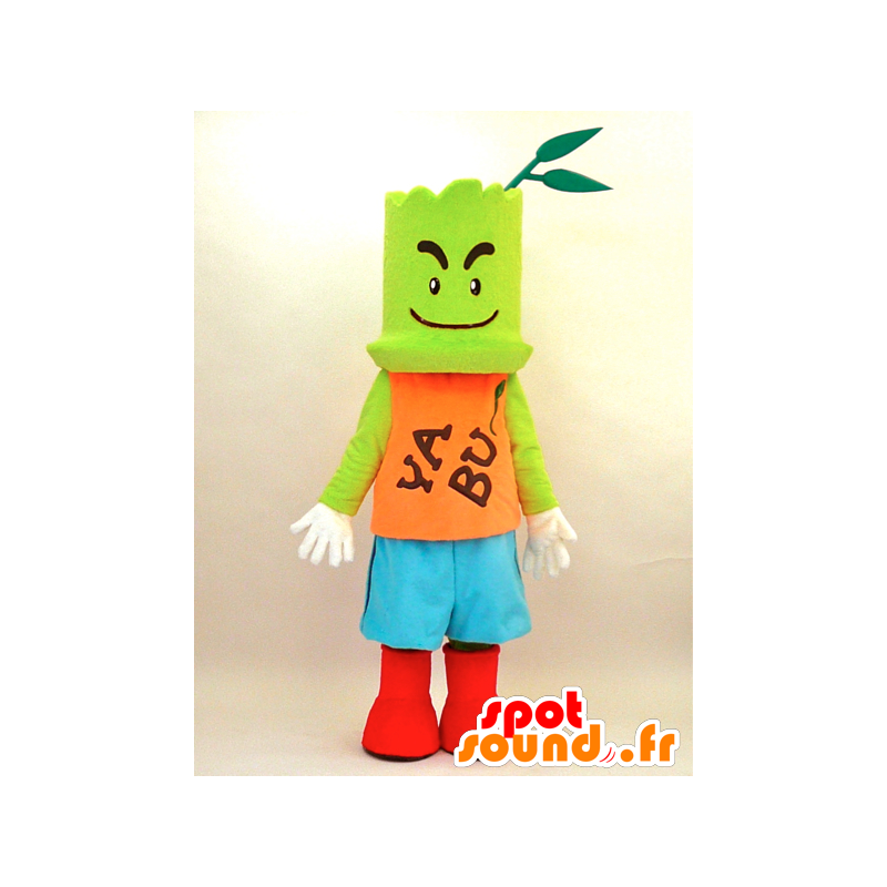 Mascot Yabukara Boya. Hombre mascota verde - MASFR28347 - Yuru-Chara mascotas japonesas
