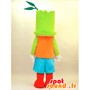 Mascot Yabukara Boya. Hombre mascota verde - MASFR28347 - Yuru-Chara mascotas japonesas