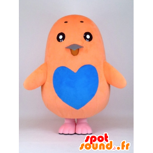 Mascota de Koma-chan. Naranja y azul de la mascota del pájaro - MASFR28350 - Yuru-Chara mascotas japonesas