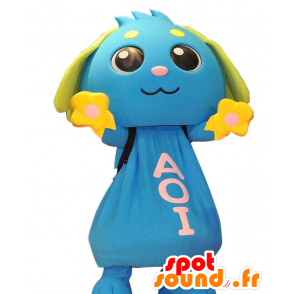 Aoi seu mascote. azul e verde mascote coelho - MASFR28351 - Yuru-Chara Mascotes japoneses