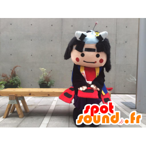 Samurai mascotte con un abito colorato tradizionale - MASFR28356 - Yuru-Chara mascotte giapponese