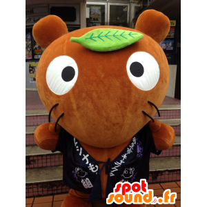 Mascota rata Brown con una cabeza grande divertido - MASFR28357 - Yuru-Chara mascotas japonesas