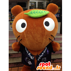 Brown rat mascot with a big funny head - MASFR28357 - Yuru-Chara Japanese mascots