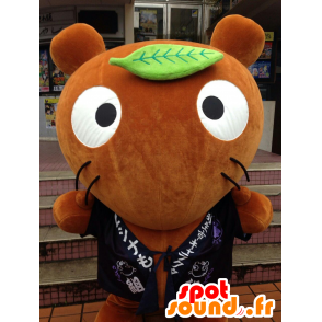 Mascote rato marrom com uma cabeça grande engraçado - MASFR28357 - Yuru-Chara Mascotes japoneses