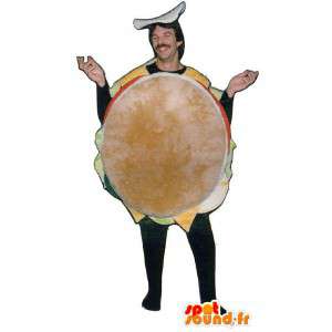 Mascot bagnat brood, reus sandwich, hamburger - MASFR007202 - Fast Food Mascottes
