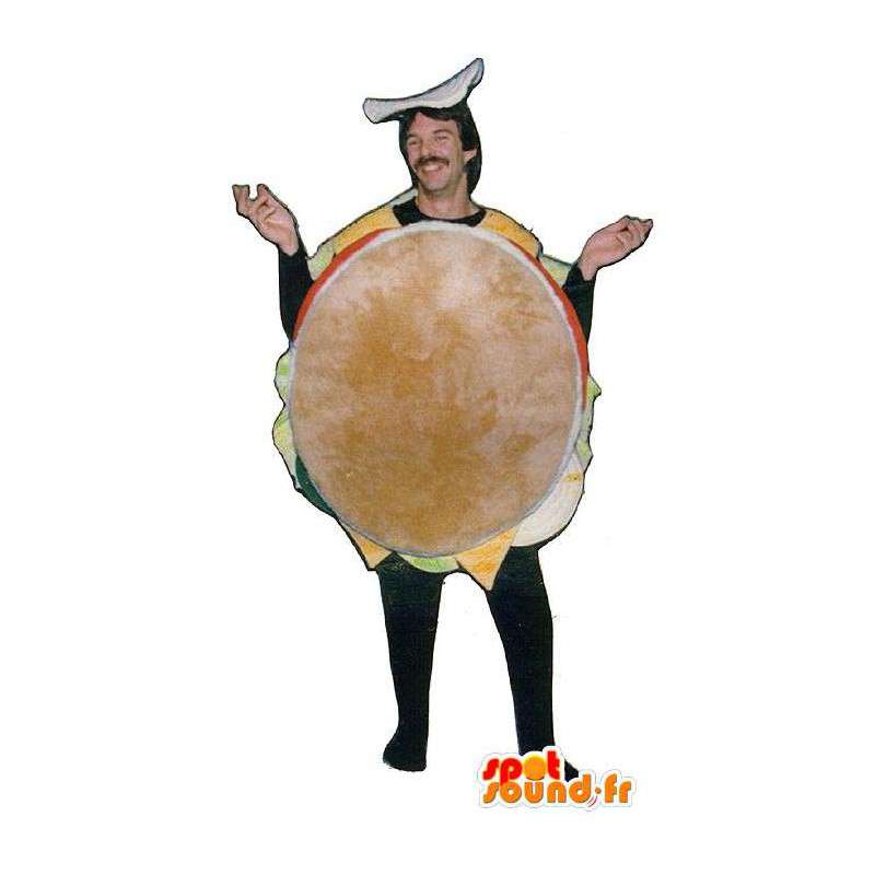 Mascot bagnats Brot riesiges Sandwich Hamburger - MASFR007202 - Fast-Food-Maskottchen