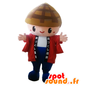 Mascot Kaikun Yurukere. Aasialainen poika Mascot - MASFR28361 - Mascottes Yuru-Chara Japonaises
