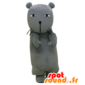 Mascotte de Itatchi. Mascotte de rat gris, géant - MASFR28362 - Mascottes Yuru-Chara Japonaises