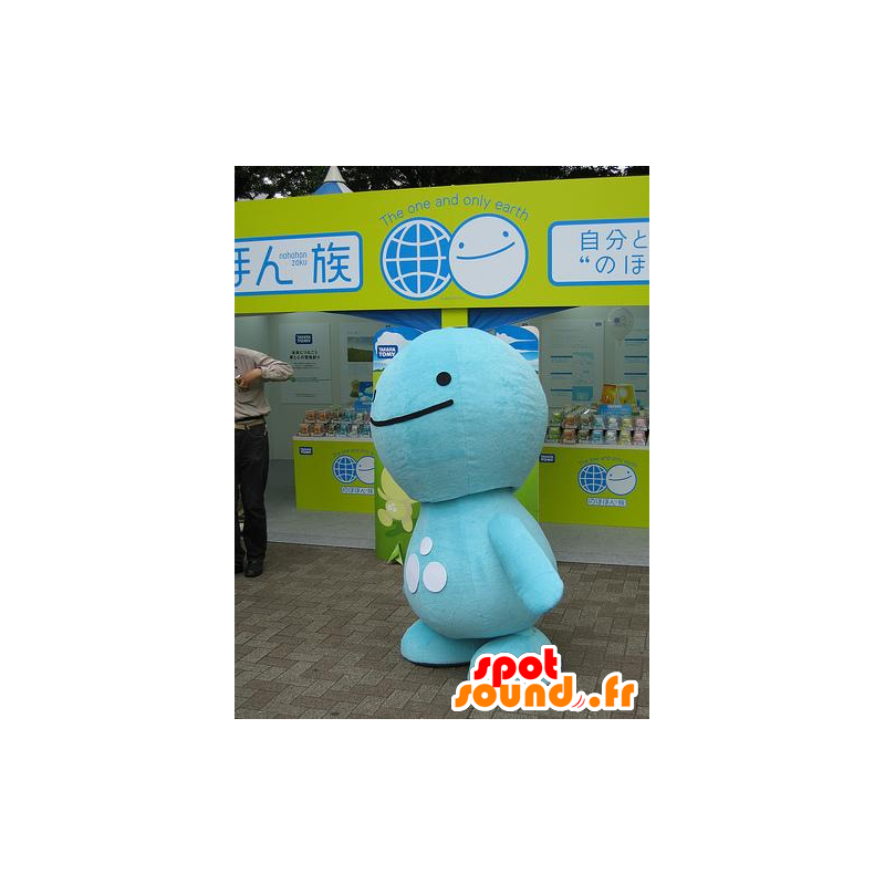 Mascot Nohohon-Zoku. Blue and white snowman mascot - MASFR28367 - Yuru-Chara Japanese mascots