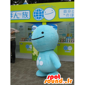 Mascot Nohohon-Zoku. Blaue und weiße Schneemann-Maskottchen - MASFR28367 - Yuru-Chara japanischen Maskottchen