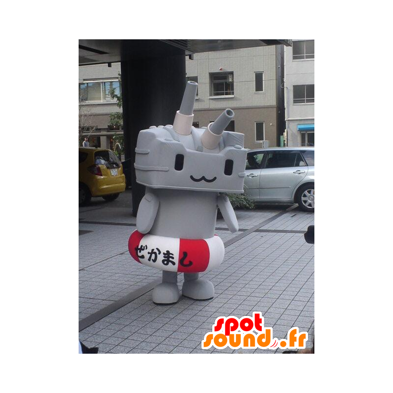 Mascot gray missile launcher with a buoy - MASFR28369 - Yuru-Chara Japanese mascots