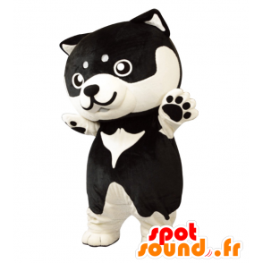 Shibakko mascotte. In bianco e nero cane mascotte - MASFR28370 - Yuru-Chara mascotte giapponese