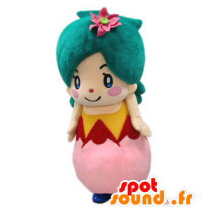 Ream-chan mascot. Mascotte girl in a flower - MASFR28374 - Yuru-Chara Japanese mascots