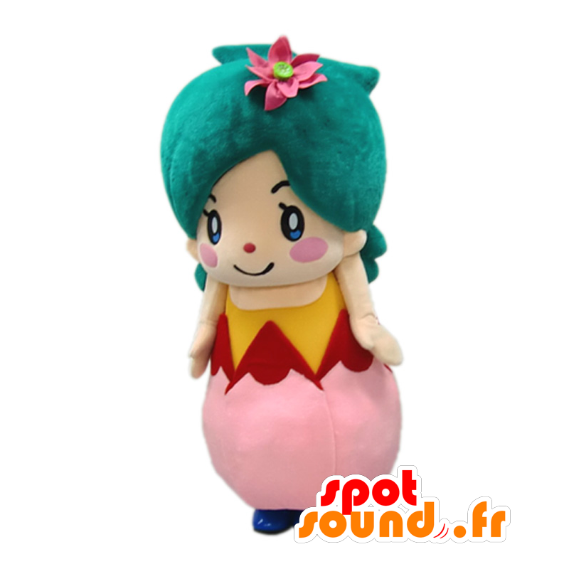 Ream-chan Maskottchen. Mascotte Mädchen in einer Blume - MASFR28374 - Yuru-Chara japanischen Maskottchen