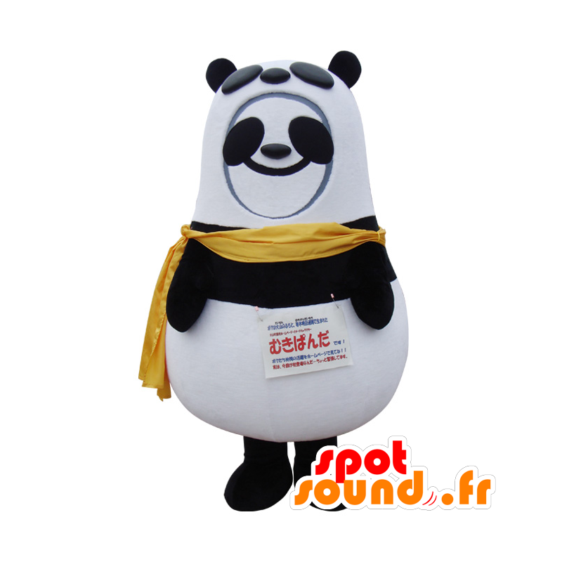 Mukipanda mascotte. Panda mascotte vestita come un panda - MASFR28378 - Yuru-Chara mascotte giapponese