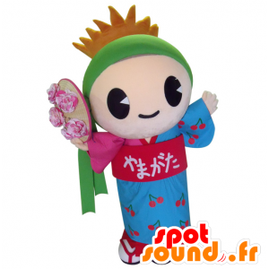 Beni-chan Maskottchen. Asiatische Frau, die Maskottchen - MASFR28384 - Yuru-Chara japanischen Maskottchen