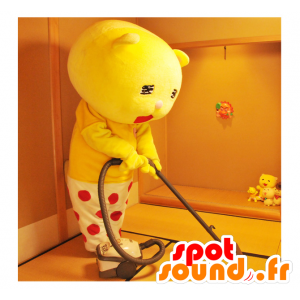 Nyaozane Maskottchen. Riesigen gelben Teddy-Maskottchen - MASFR28386 - Yuru-Chara japanischen Maskottchen