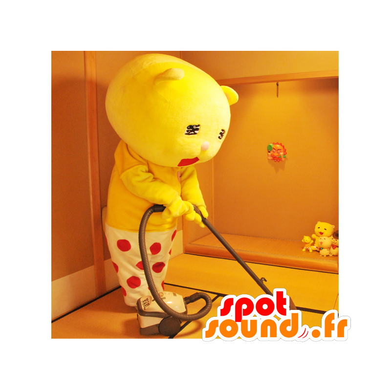 Nyaozane mascot. Giant yellow teddy mascot - MASFR28386 - Yuru-Chara Japanese mascots