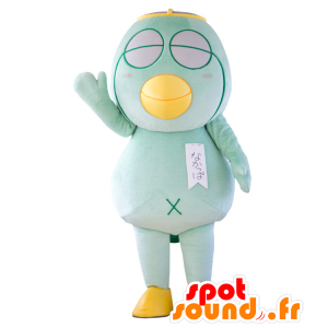 Mascot green and yellow bird with eyes closed - MASFR28387 - Yuru-Chara Japanese mascots