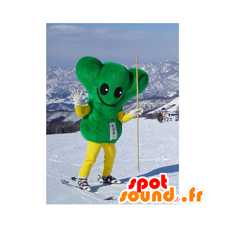 Mascotte de Nasuki. Mascotte de bonhomme vert géant et souriant - MASFR28388 - Mascottes Yuru-Chara Japonaises