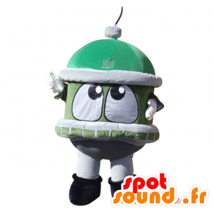 Mascotte de Tank-kun. Mascotte de citerne verte et grise, géante - MASFR28389 - Mascottes Yuru-Chara Japonaises