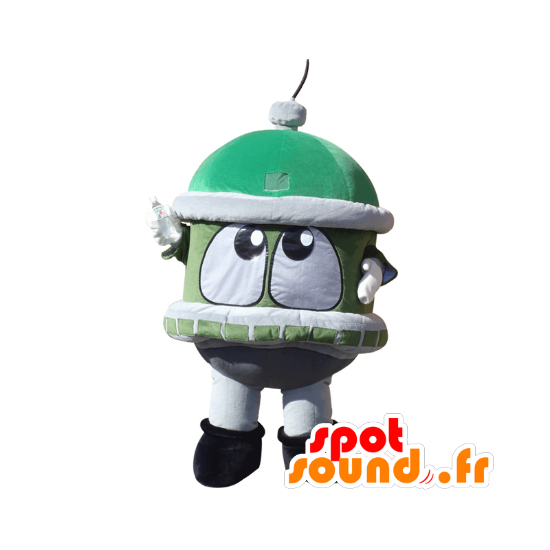 Tank-kun mascotte. Verde e grigio serbatoio mascotte, gigante - MASFR28389 - Yuru-Chara mascotte giapponese